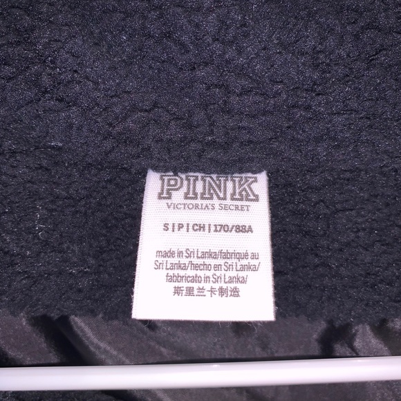 Black Pink Teddy Zip Up - Picture 3 of 3